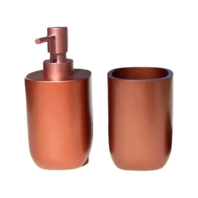 סט 2 חלקים מונחים בצבע רוז גולד מסדרת CLASSIC