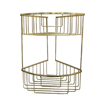 רשת פינתית כפולה ועמוקה בצבע זהב מט